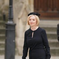 La Primera Ministra Liz Truss en el funeral de estado de la Reina Isabel II