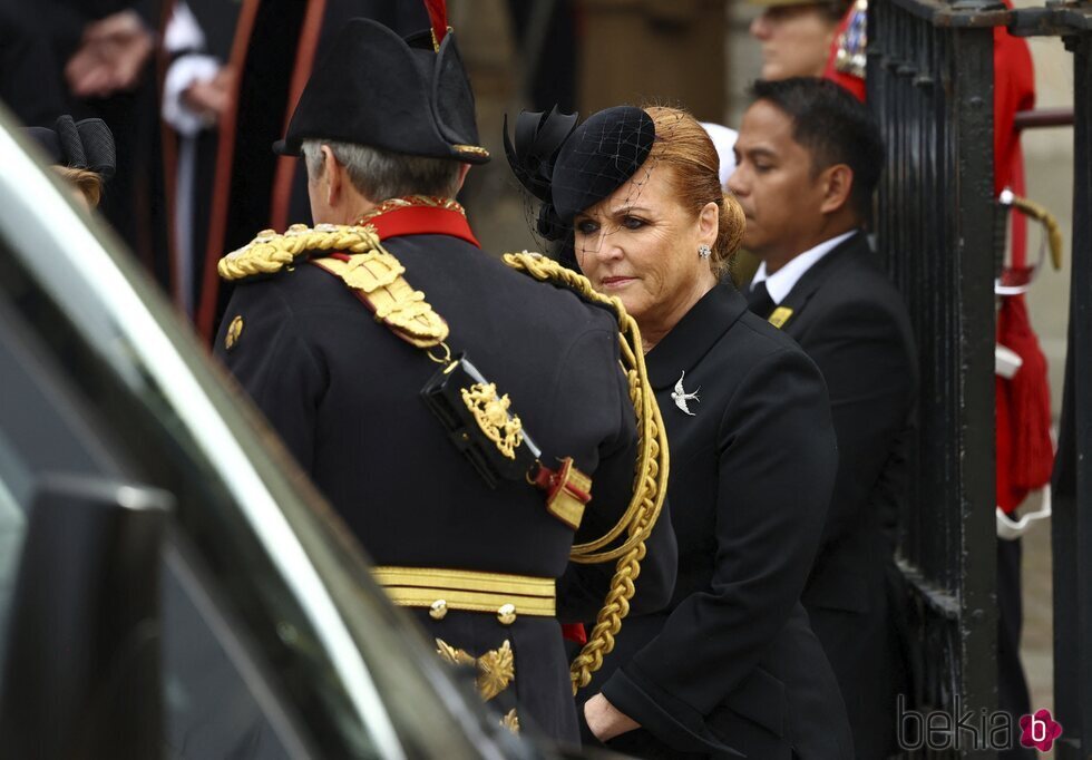 Sarah Ferguson en el funeral de estado de la Reina Isabel II