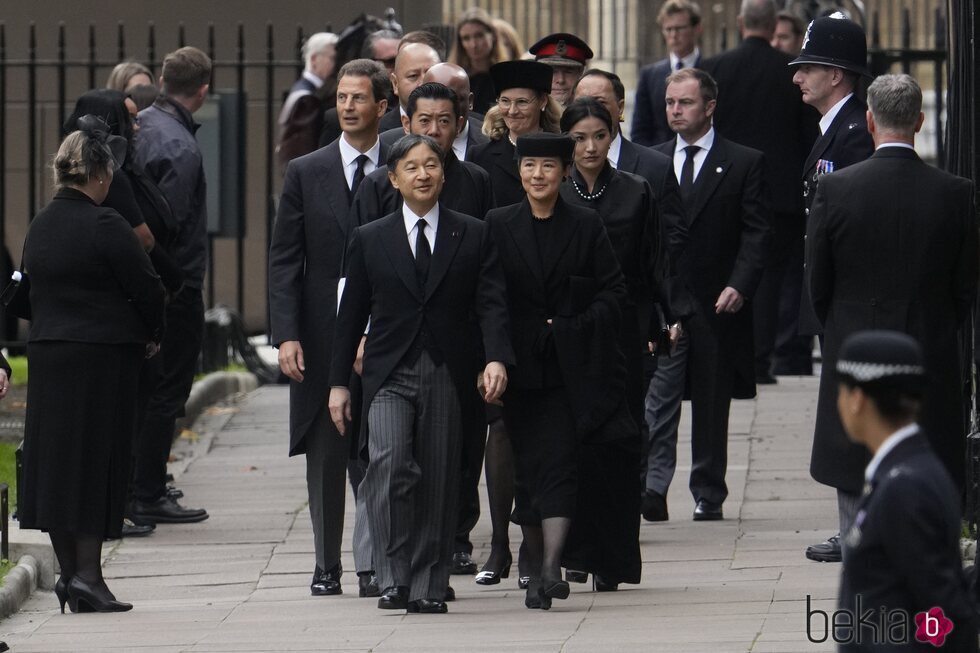 El emperador Naruhito de Japón en el funeral de la Reina Isabel II