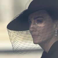 Kate Middleton acudiendo al funeral de la Reina Isabel II