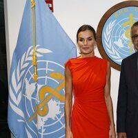 La Reina Letizia con el Director de la OMS en Nueva York