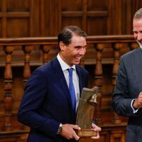 El Rey Felipe le hace entrega a Rafa Nadal del Premio Camino Real a Rafa Nadal en la Universidad de Alcalá de Henares