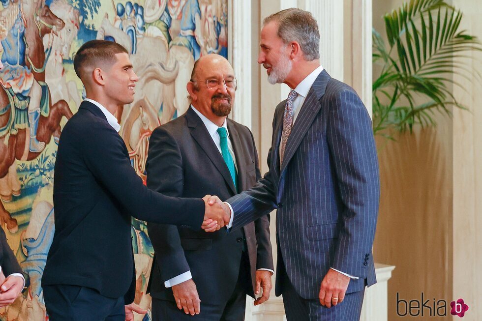 El Rey Felipe felicita a Carlos Alcaraz tras su victoria en el US Open 2022