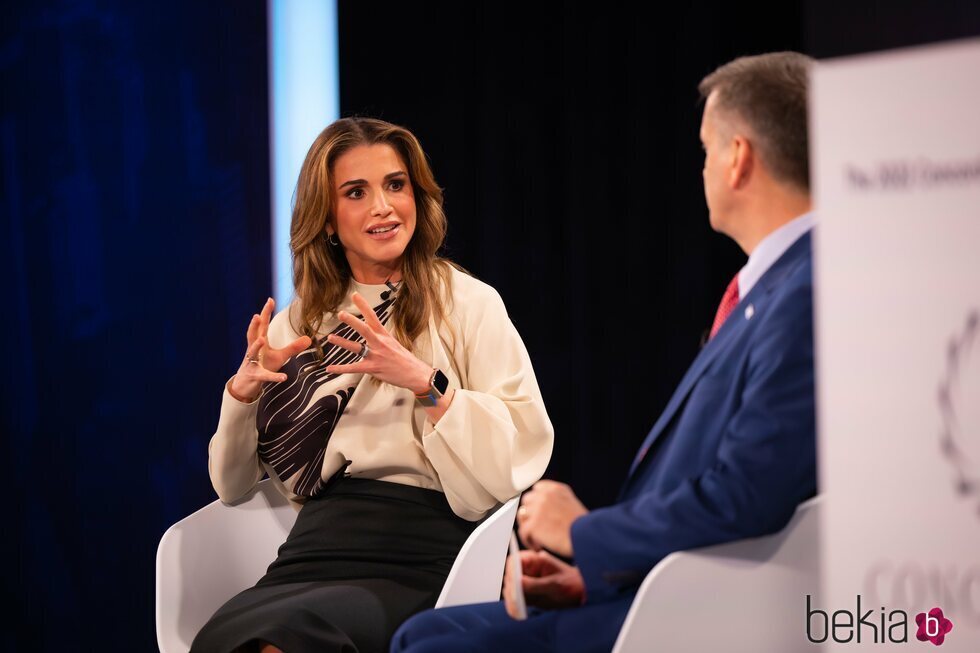 Rania de Jordania en Nueva York en el encuentro de la ONG Concordia