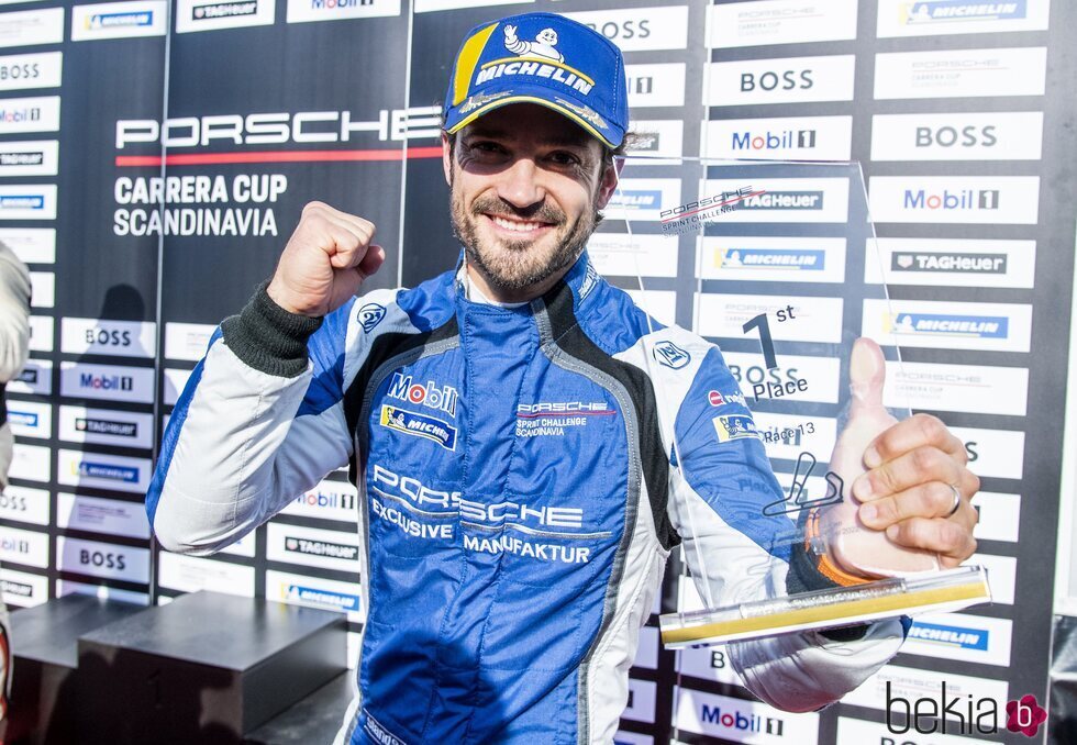 Carlos Felipe de Suecia en la Porsche Carrera Cup