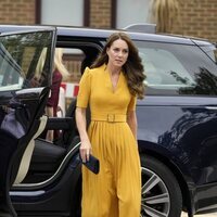 Kate Middleton a su llegada al Royal Surrey County Hospital