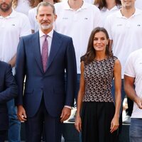 Los Reyes Felipe y Letizia en una audiencia a las selecciones masculina y femenina de waterpolo