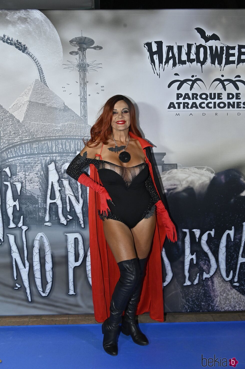 Sonia Monroy en la fiesta de Halloween del Parque de Atracciones de Madrid 2022