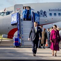 Guillermo Alejandro y Máxima de Holanda, recibidos por Victoria y Daniel de Suecia al comienzo de su Visita de Estado a Suecia