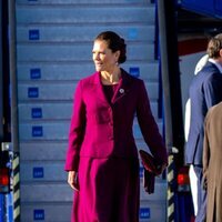 Victoria de Suecia en el recibimiento a los Reyes de Holanda por su Visita de Estado a Suecia