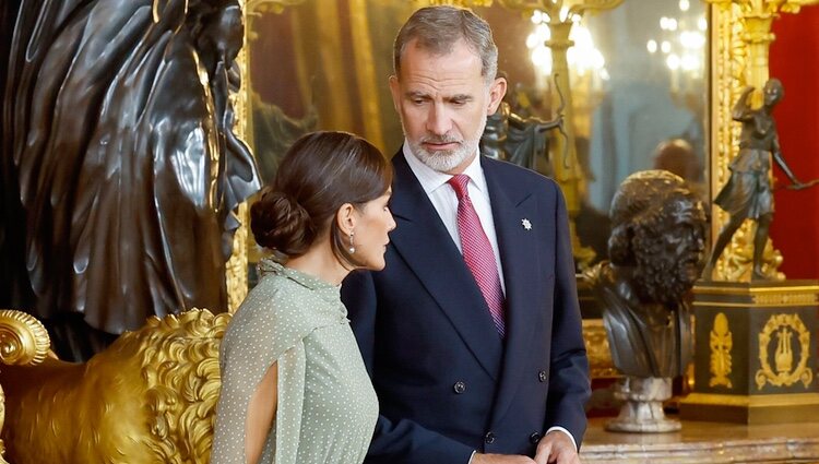 Los Reyes Felipe y Letizia en la recepción por la Fiesta Nacional 2022