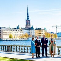 Carlos Gustavo y Silvia de Suecia y Guillermo Alejandro y Máxima de Holanda en Estocolmo durante la Visita de Estado de los Reyes de Holanda a Suecia