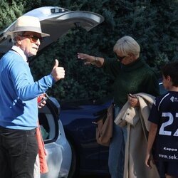 Ortega Cano y Ana María Aldón tras ver un partido de fútbol de su hijo