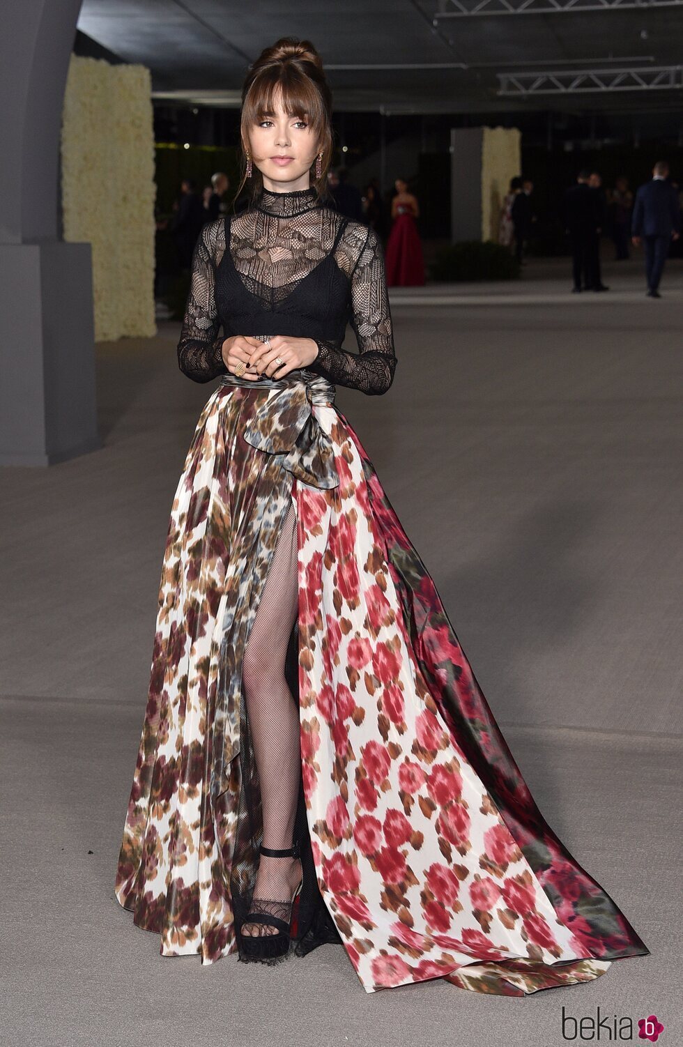 Lily Colllins en la gala del Museo de la Academia de Cine