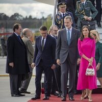 Los Reyes Felipe y Letizia a su llegada a Frankfurt en su Visita de Estado a Alemania