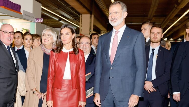 Los Reyes Felipe y Letizia en la Feria del Libro de Frankfurt 2022 durante su Visita de Estado a Alemania