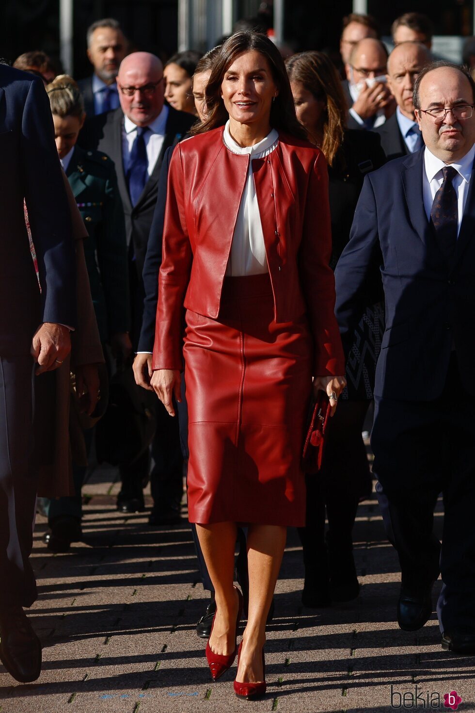 La Reina Letizia y Miquel Iceta en la Feria del Libro de Frankfurt 2022 durante la Visita de Estado de los Reyes de España a Alemania