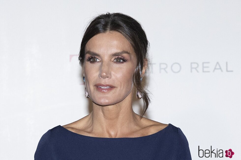 La Reina Letizia en el estreno de la ópera 'Aída' en el Teatro Real en la inauguración de la temporada lírica