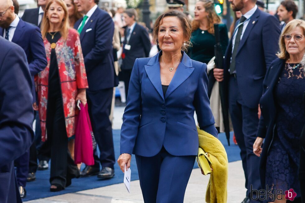 Paloma Rocasolano a su llegada a la entrega de los Premios Princesa de Asturias 2022