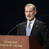 El Rey Felipe VI ofrece un discurso al finalizar los Premios Princesa de Asturias 2022