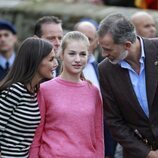 La Reina Letizia, la Princesa Leonor y el Rey Felipe VI en Cadavedo, Pueblo Ejemplar 2022