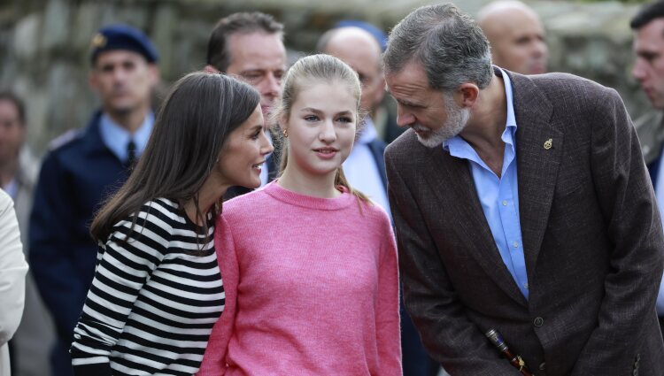 La Reina Letizia, la Princesa Leonor y el Rey Felipe VI en Cadavedo, Pueblo Ejemplar 2022