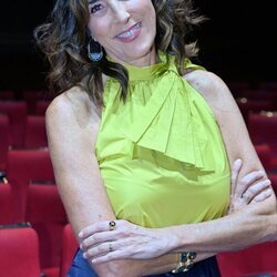 Paz Padilla, sonriente en el teatro en la presentación de su obra en Madrid