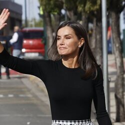 La Reina Letizia, llegando al homenaje de Pilar Miró en el Festival de Tudela