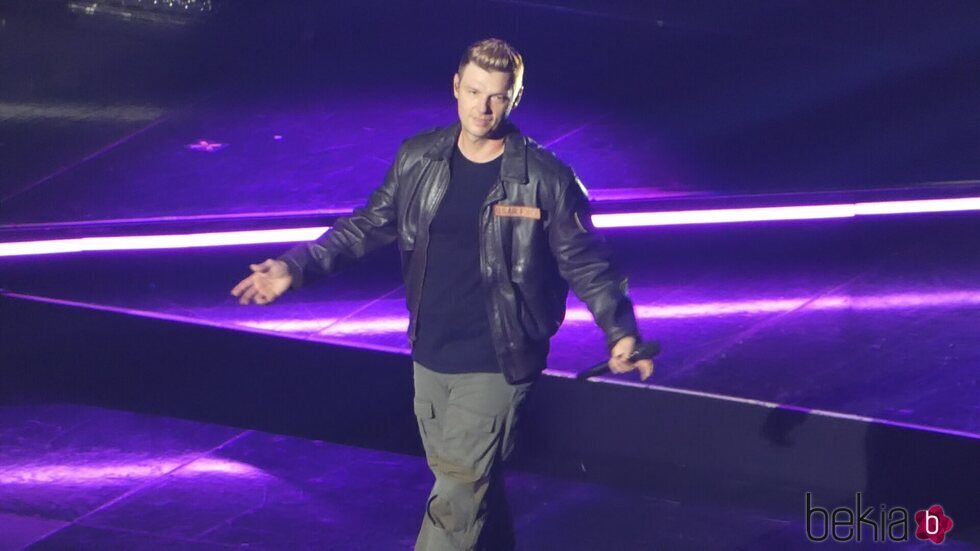 Nick Carter en un concierto de los Backstreet Boys tras la muerte de Aaron Carter