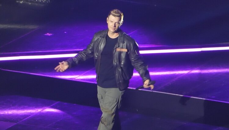 Nick Carter en un concierto de los Backstreet Boys tras la muerte de Aaron Carter