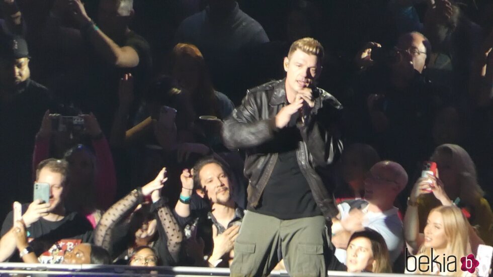 Nick Carter en un concierto de los Backstreet Boys al morir Aaron Carter