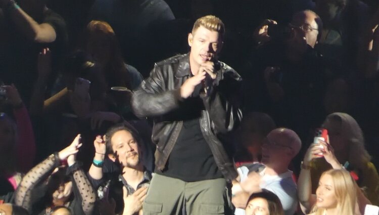 Nick Carter en un concierto de los Backstreet Boys al morir Aaron Carter