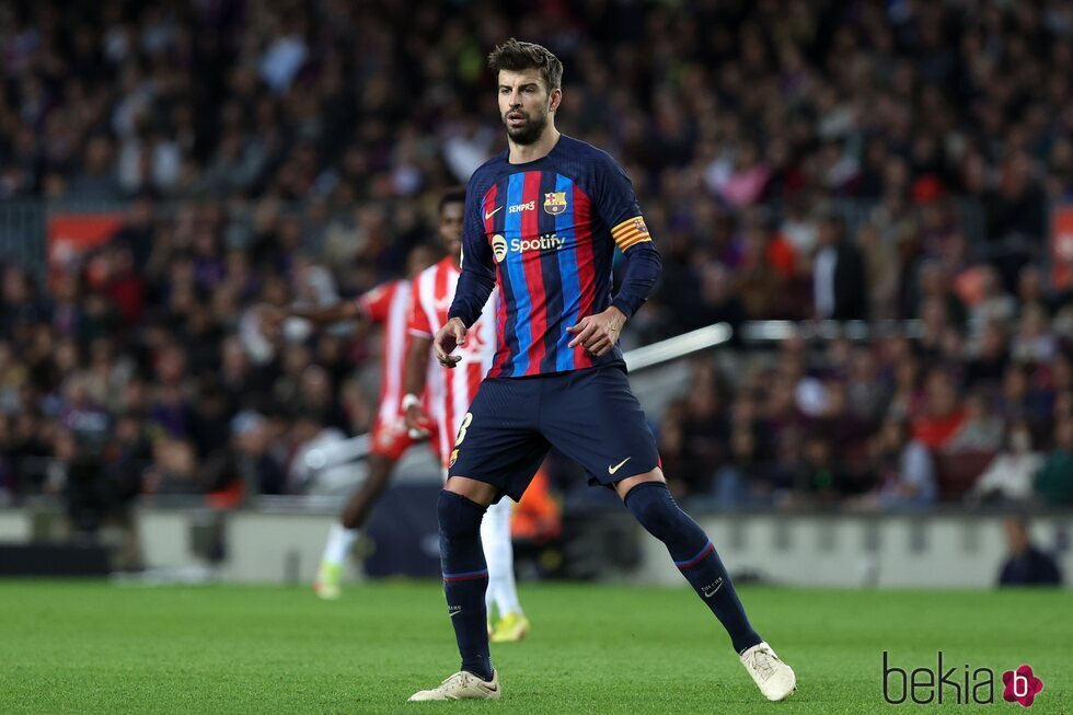 Gerard Piqué en su último partido con el Barça