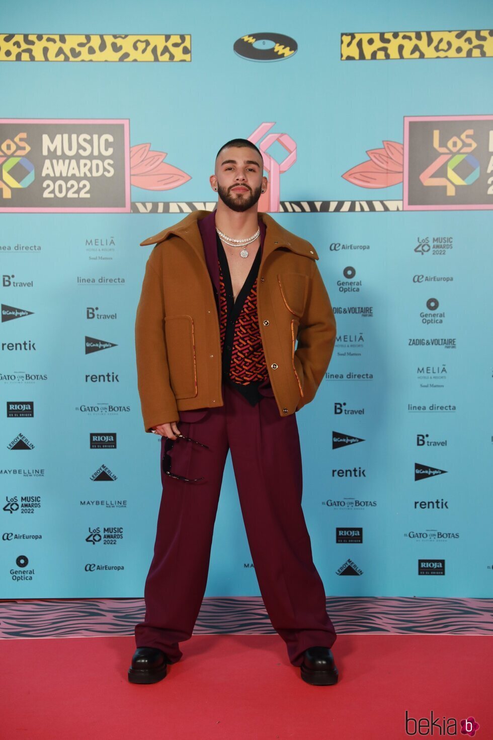 Manuel Turizo en la alfombra roja de Los 40 Music Awards 2022