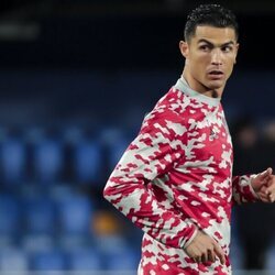 Cristiano Ronaldo entrenando con el Manchester United