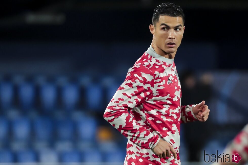 Cristiano Ronaldo entrenando con el Manchester United