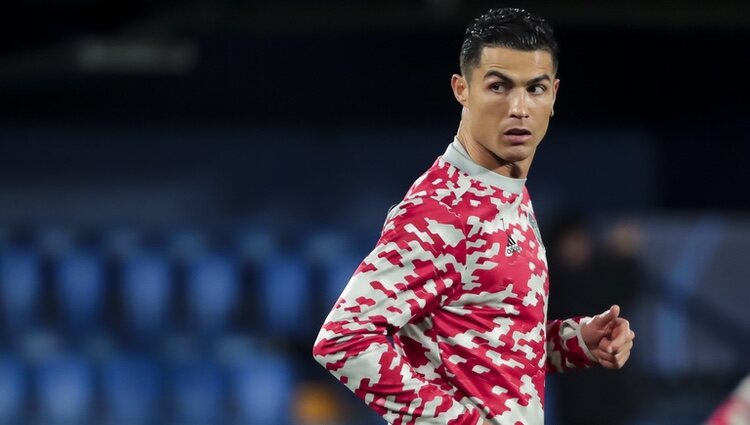 Cristiano Ronaldo entrenando con el Manchester United