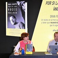 Ángel Martín en una rueda de prensa de su libro 'Por si las voces vuelven'