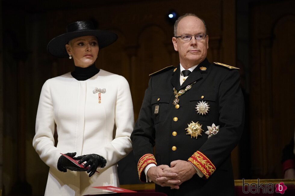 Alberto y Charlene de Mónaco en el Te Deum por el Día Nacional de Mónaco 2022