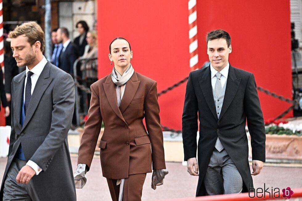 Pierre Casiraghi, Pauline Ducruet y Louis Ducruet en el Día Nacional de Mónaco 2022