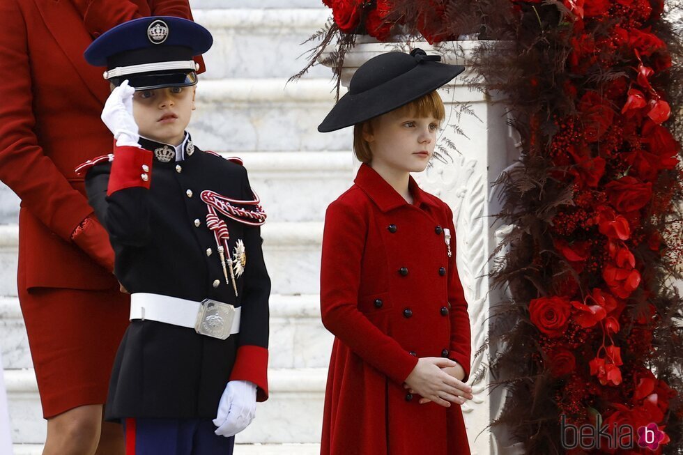 Jacques y Gabriella de Mónaco en el Día Nacional de Mónaco 2022