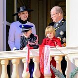 Alberto y Charlene de Mónaco y Jacques y Gabriella de Mónaco en el Día Nacional de Mónaco 2022