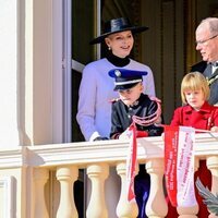 Alberto y Charlene de Mónaco y Jacques y Gabriella de Mónaco en el Día Nacional de Mónaco 2022