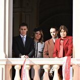 Estefanía de Mónaco y sus hijos Louis Ducruet, Pauline Ducruet y Camille Gottlieb en el Día Nacional de Mónaco 2022