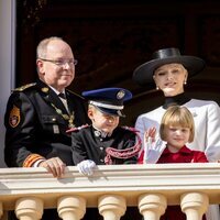 Alberto y Charlene de Mónaco y sus hijos Jacques y Gabriella de Mónaco en el Día Nacional de Mónaco 2022