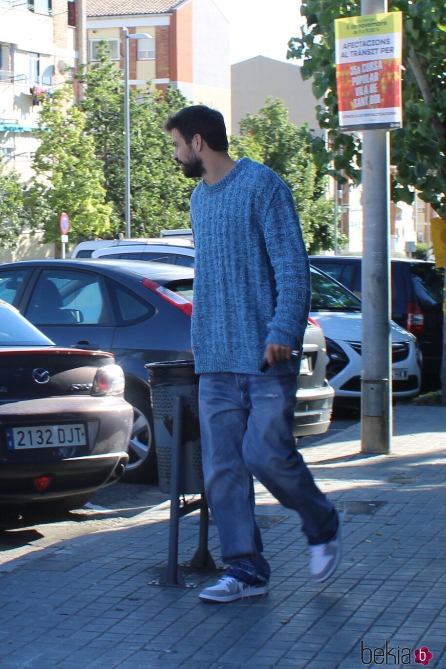 Gerard Piqué en un partido de béisbol de su hijo Milan Piqué