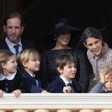 El divertido gesto de Max Casiraghi junto a sus padres y hermanos y Carlota Casiraghi y Raphaël Elmaleh en el Día Nacional de Mónaco 2022