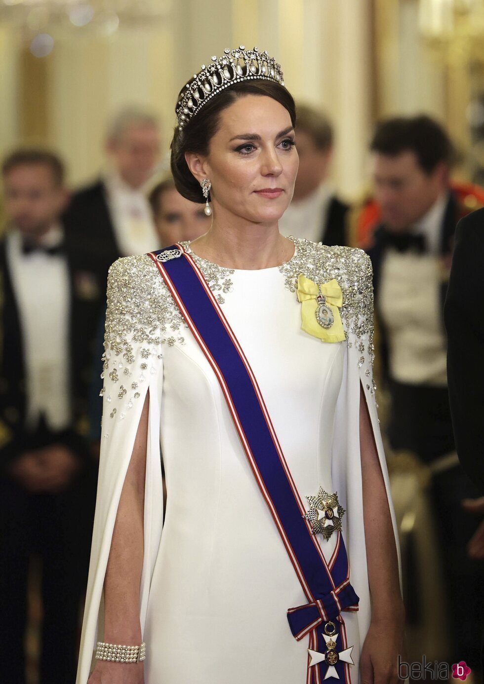 Kate Middleton durante la cena de Estado ofrecida en honor del Presidente de Sudáfrica en Buckingham