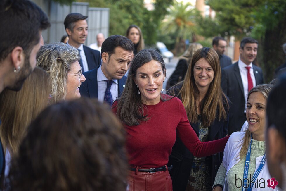 La Reina Letizia durante su visita a Barcelona en apoyo a la salud mental