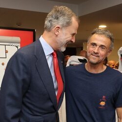 El Rey Felipe VI y Luis Enrique tras el primer partido de España en el Mundial de Catar